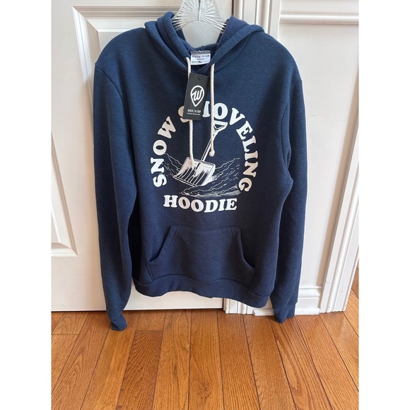 New Where I'm From Snow Shoveling Hoodie Pullover Sweatshirt - Women's Small - Picture 2 of 10